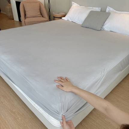 兜米家居 2024新款云柔针织棉单床笠 浅灰色