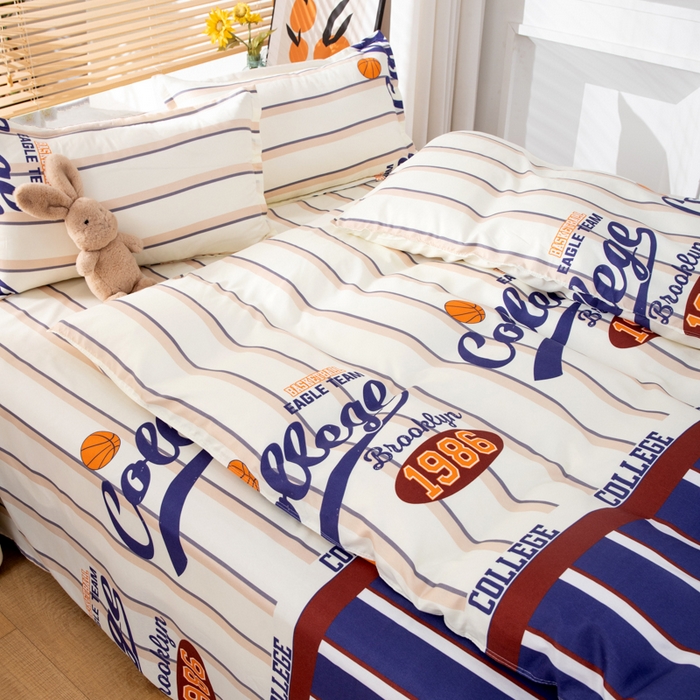 91家纺网 家纺一手货源 找家纺 乐居坊 2024新款亲肤棉美棉芦荟棉四件套新花型（8月）  高校风云