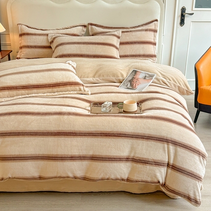 菡宝 2024新款8斤240g全消光牛奶绒系列单被套 查尔斯-卡其