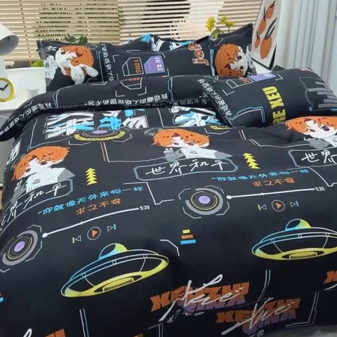 91家纺网 家纺一手货源 找家纺 乐居坊 2024新款亲肤棉美棉芦荟棉四件套新花型（8月）  天外来物