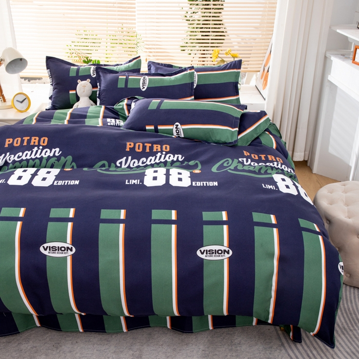 91家纺网 家纺一手货源 找家纺 乐居坊 2024新款亲肤棉美棉芦荟棉四件套新花型（8月）  热血高校