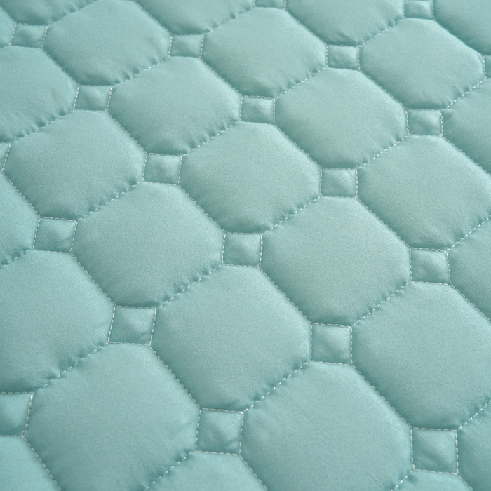 91家纺网 家纺一手货源 找家纺 侨鑫 2024新款亲肤磨毛夹棉床垫 水绿