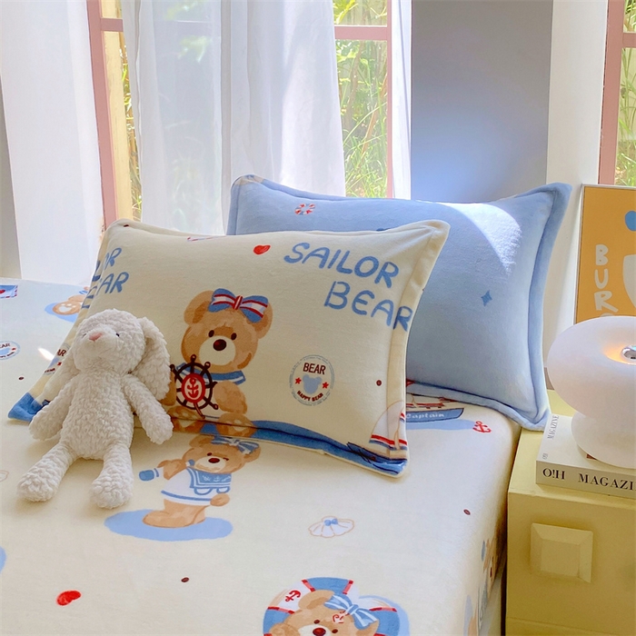 91家纺网 家纺一手货源 找家纺 凯儿家纺 2024新款A类牛奶绒印花枕套 梦想帆船