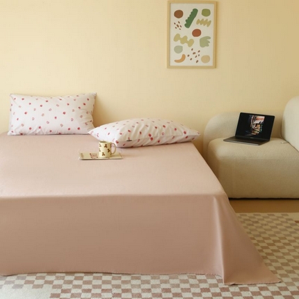 91家纺网 家纺一手货源 找家纺 薏思家纺 2025新款全棉印花磨毛-单品床单 果粉