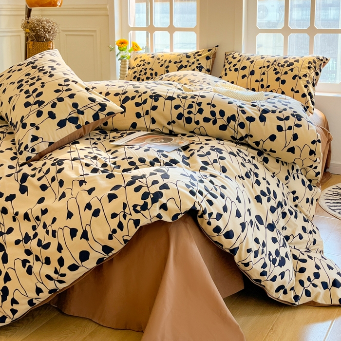 91家纺网 家纺一手货源 找家纺 千朵 2024新款全棉磨毛四件套 芊羽芊寻