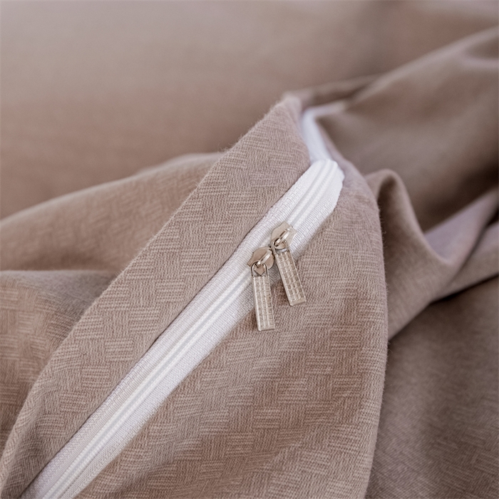 91家纺网 家纺一手货源 找家纺 宝时兰 2025新款加厚纯棉单被套生态磨毛全棉纯色双拼ab版被套单件 纯色-卡其