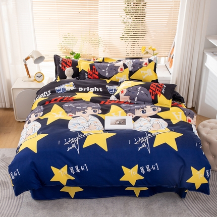 91家纺网 家纺一手货源 找家纺 乐居坊 2024新款亲肤棉美棉芦荟棉四件套新花型（8月）  北斗星