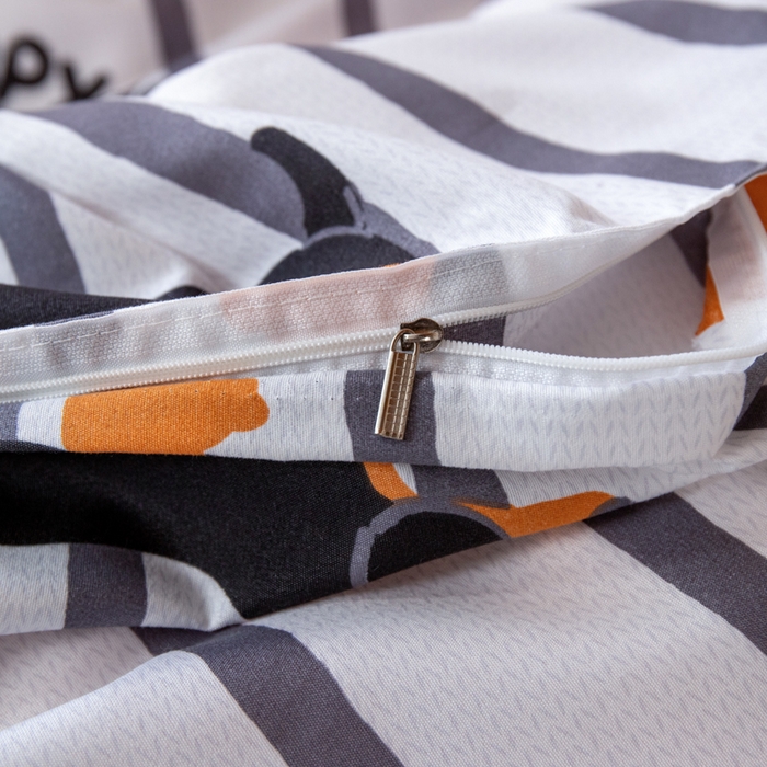 91家纺网 家纺一手货源 找家纺 乐居坊 2024新款亲肤棉美棉芦荟棉四件套学生宿舍床（8月）  呆萌狗