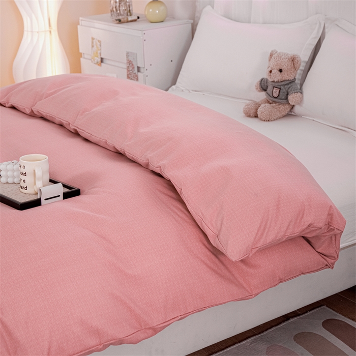 91家纺网 家纺一手货源 找家纺 宝时兰 2025新款加厚纯棉单被套生态磨毛全棉纯色双拼ab版被套单件 纯色-玉色