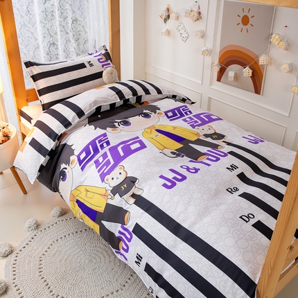 乐居坊 2024新款亲肤棉美棉芦荟棉四件套学生宿舍床（8月）  JJ 20