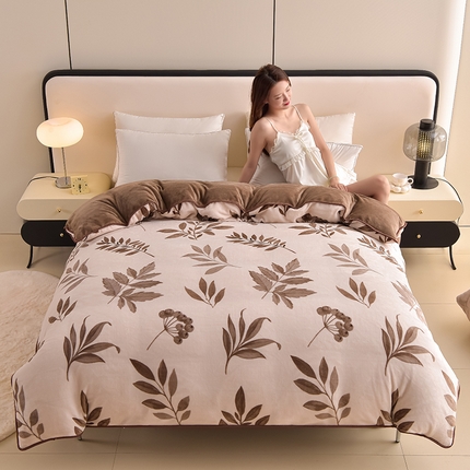 91家纺网 家纺一手货源 找家纺 （总）佳品居 2025新款A类牛奶绒印花单被套