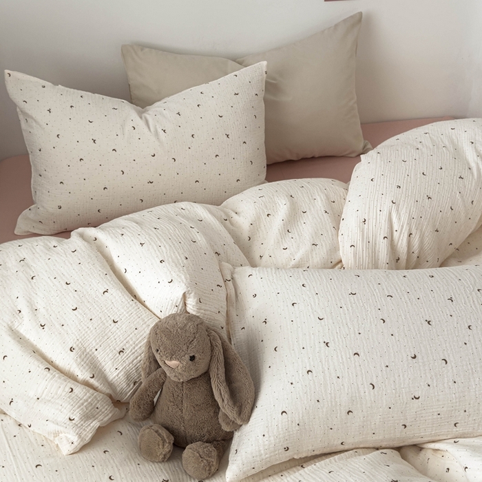 91家纺网 家纺一手货源 找家纺 洋铭区（原狠狠爱） 2024新款皱皱纱四件套 夜晚星空