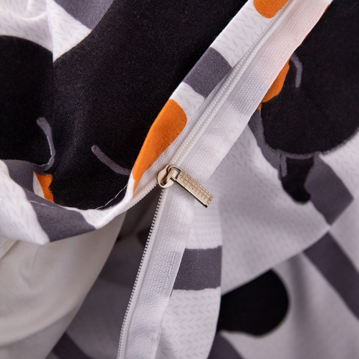 91家纺网 家纺一手货源 找家纺 乐居坊 2024新款亲肤棉美棉芦荟棉四件套新花型（8月）  呆萌狗