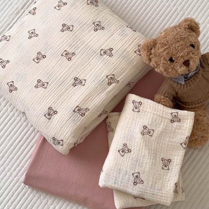 洋铭区（原狠狠爱） 2024新款皱皱纱四件套 仔仔熊