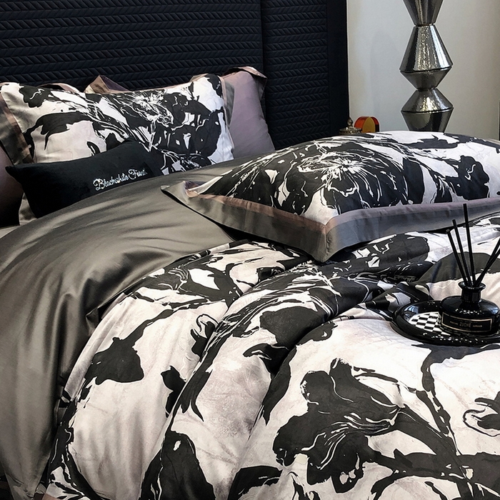 91家纺网 家纺一手货源 找家纺 （总）2024新款高支天丝棉数码印花四件套-向晴