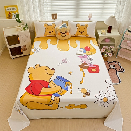 名兮家居 2024新款大版经典奥特曼-三丽鸥全棉床单 【含防伪标】 甜蜜维尼