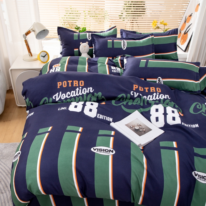 91家纺网 家纺一手货源 找家纺 乐居坊 2024新款亲肤棉美棉芦荟棉四件套新花型（8月）  热血高校