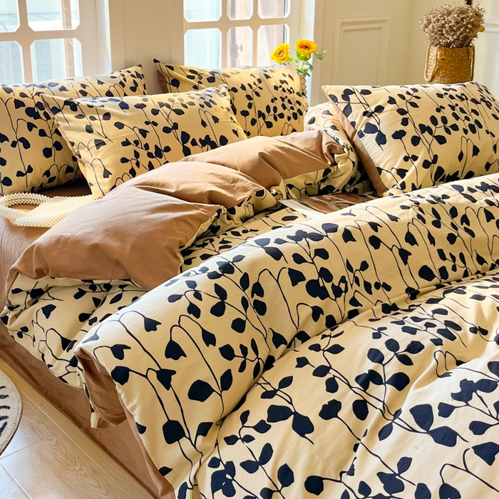 91家纺网 家纺一手货源 找家纺 千朵 2024新款全棉磨毛四件套 芊羽芊寻