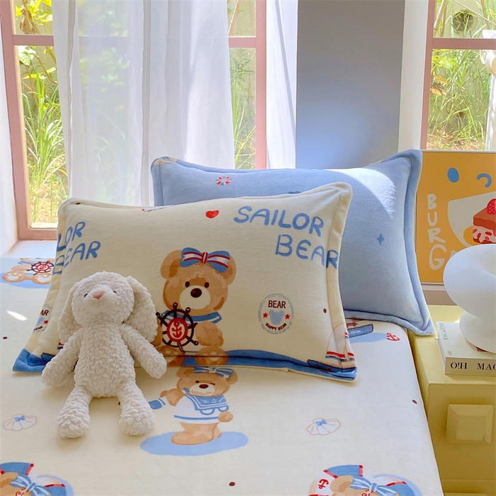 91家纺网 家纺一手货源 找家纺 凯儿家纺 2024新款A类牛奶绒印花枕套 梦想帆船