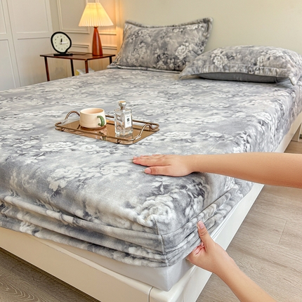 91家纺网 家纺一手货源 找家纺 （总）菡宝 2024新款8斤240g全消光牛奶绒系列单床笠