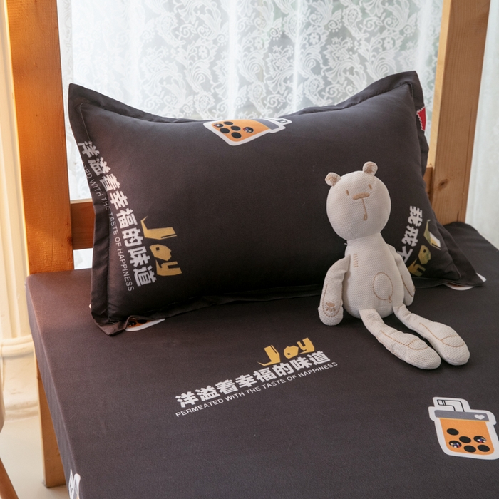 91家纺网 家纺一手货源 找家纺 乐居坊 2024新款亲肤棉美棉芦荟棉四件套学生宿舍床（8月）  奶茶天王