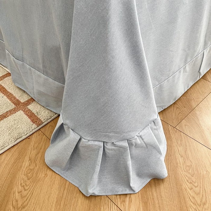 91家纺网 家纺一手货源 找家纺 新印象 2025新款全棉生态磨毛印花四件套苏米浅蓝格