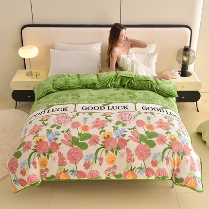 91家纺网 家纺一手货源 找家纺 （总）佳品居 2025新款A类牛奶绒印花单被套