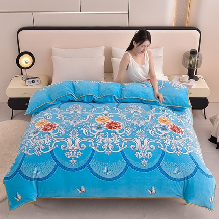 91家纺网 家纺一手货源 找家纺 （总）佳品居 2025新款A类牛奶绒印花单被套