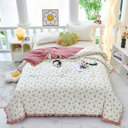 91家纺网 家纺一手货源 找家纺 （总）全美家居 2025新款韩版花边豆豆被