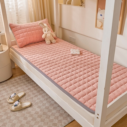 卡伦家纺 2025新款A类牛奶绒夹棉加厚床垫学生宿舍单人床垫 灵动玉