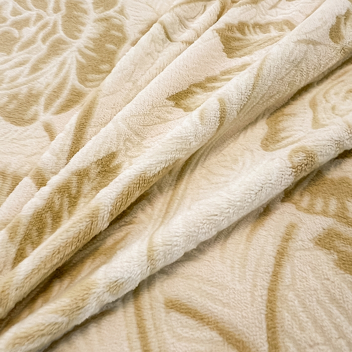 91家纺网 家纺一手货源 找家纺 2024新款A类高克重立体浮雕牛奶绒加厚保暖系列-枕套 爱意浓卡其