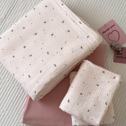 91家纺网 家纺一手货源 找家纺 洋铭区（原狠狠爱） 2024新款皱皱纱四件套 夜晚星空