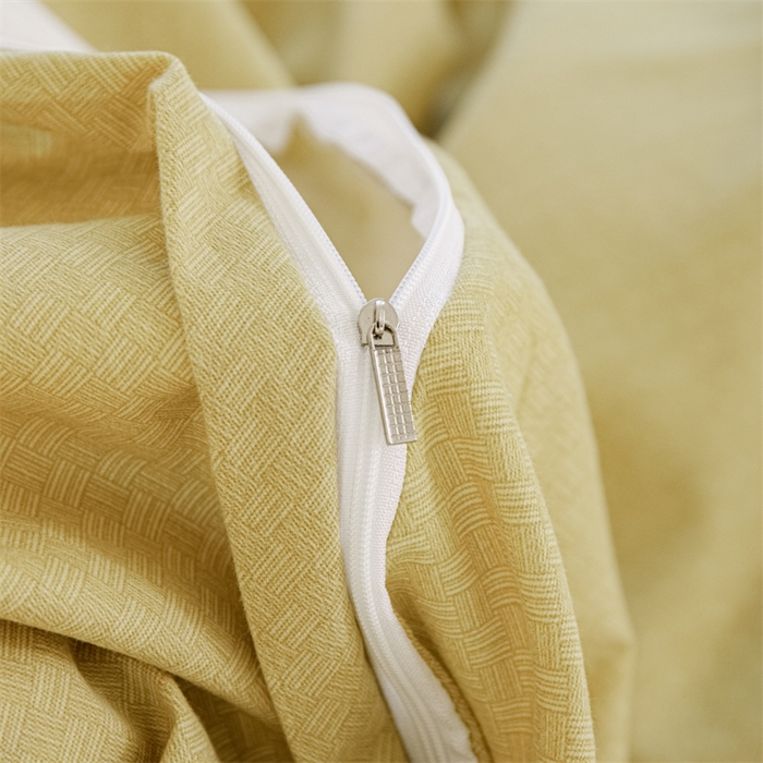 91家纺网 家纺一手货源 找家纺 宝时兰 2025新款加厚纯棉单被套生态磨毛全棉纯色双拼ab版被套单件 纯色-姜黄