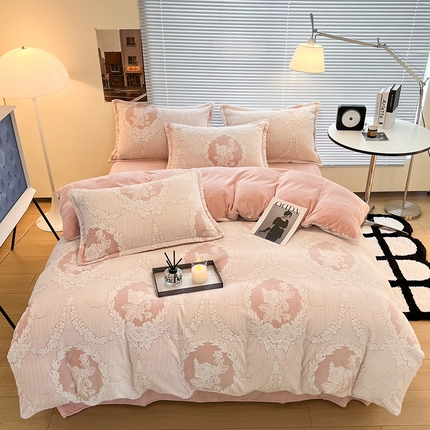 2024新款A类高克重立体浮雕牛奶绒加厚保暖系列-被套 北欧经典