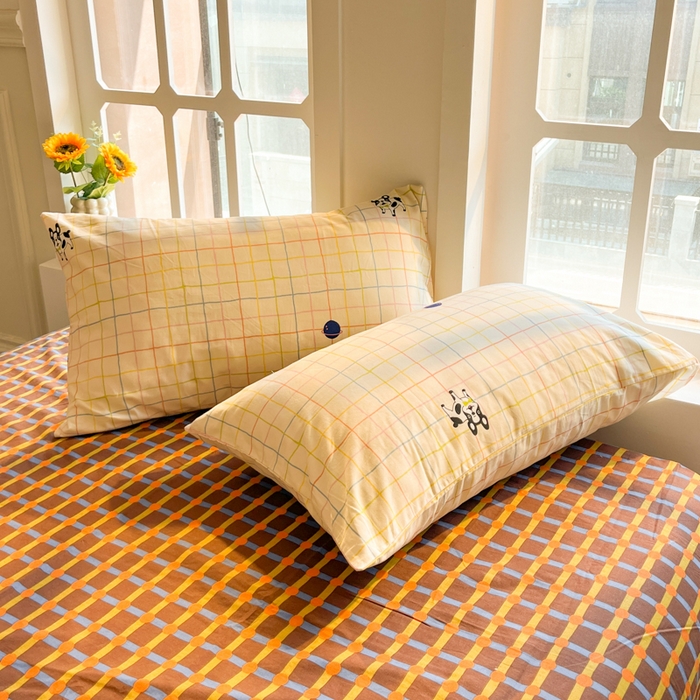 91家纺网 家纺一手货源 找家纺 千朵 2024新款全棉磨毛四件套 萌逗