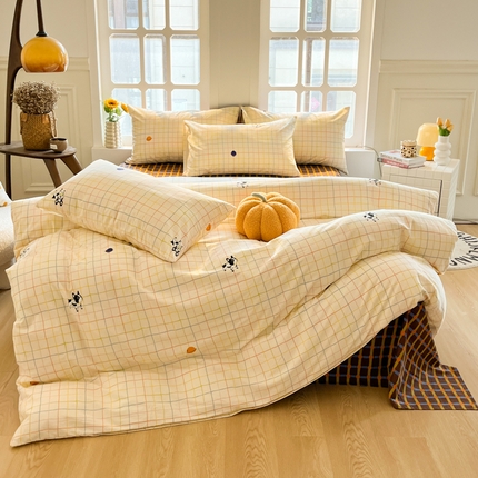 91家纺网 家纺一手货源 找家纺 （总）千朵 2024新款全棉磨毛四件套