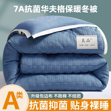 91家纺网 家纺一手货源 找家纺 （总）欢乐季 2025新款 7A抗菌华夫格冬被四季被+被芯春秋保暖被子被芯