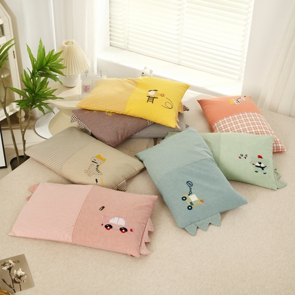 （总）明星枕业 2024新款全棉儿童卡通荞麦枕幼儿园宝宝枕30*50cm