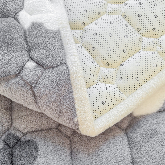 91家纺网 家纺一手货源 找家纺 雯豆家纺 2024新款泰迪绒床垫床护垫加厚北极绒床褥子印花小清新床垫子 泰迪绒床褥-尤拉