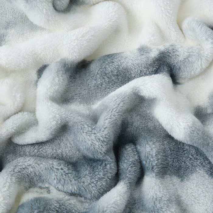 91家纺网 家纺一手货源 找家纺 巴木赫 2024新款300克印花泡泡毛毯毯子 水墨画