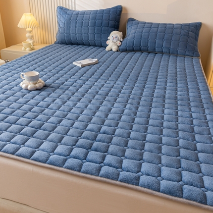 91家纺网 家纺一手货源 找家纺 （总）卡伦家纺 2025新款A类牛奶绒夹棉加厚床垫单人双人床垫保护垫