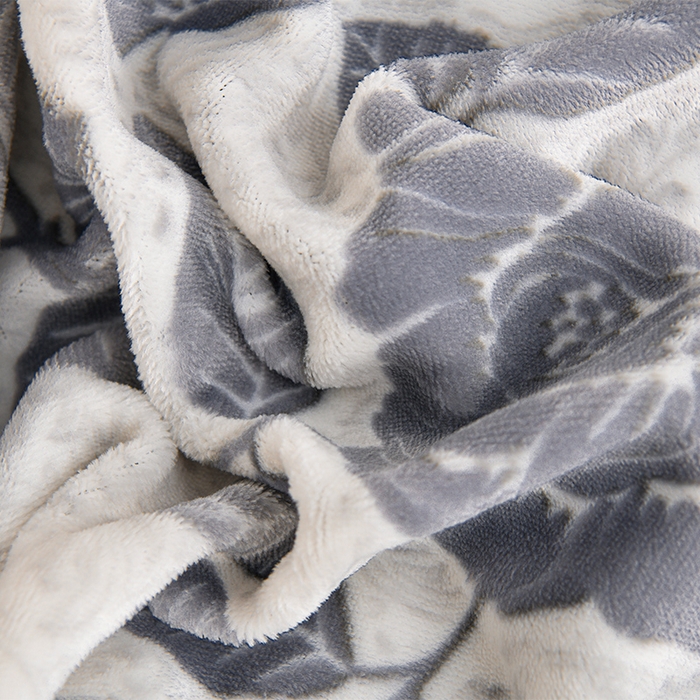 91家纺网 家纺一手货源 找家纺 赫本家纺  2025新品8-9斤爆品牛奶绒四件套床裙款金雕绒法莱绒四套件 爱意浓-灰