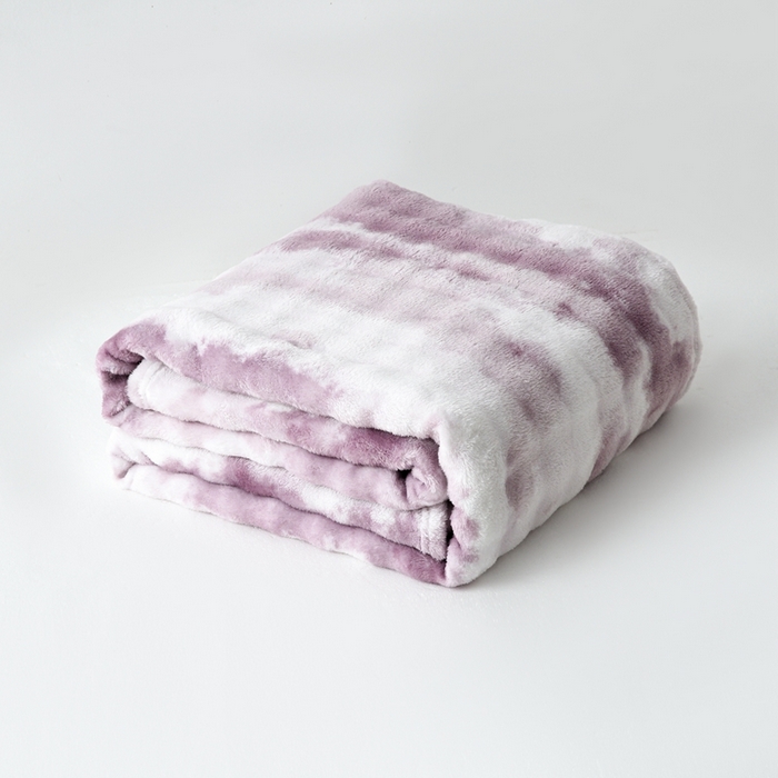 91家纺网 家纺一手货源 找家纺 巴木赫 2024新款300克印花泡泡毛毯毯子 紫色