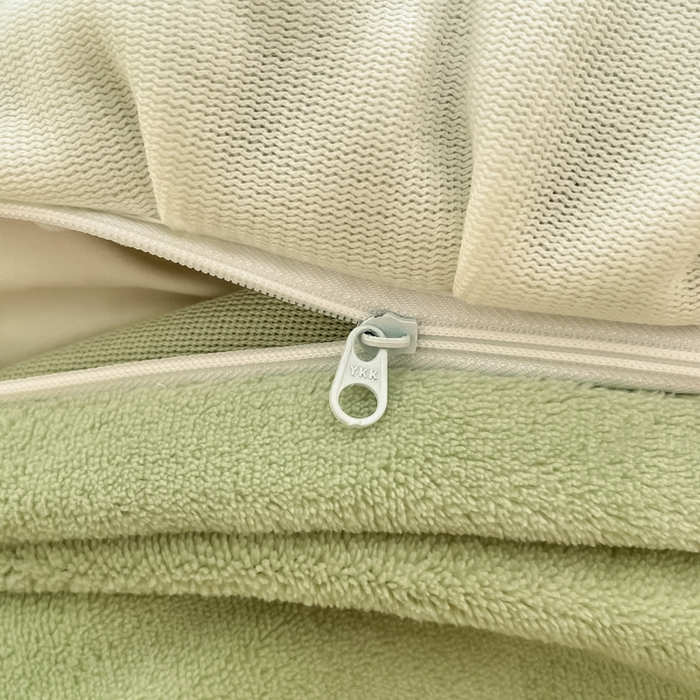 91家纺网 家纺一手货源 找家纺 星座家纺 2025新款牛奶绒花边床裙款四件套 床裙款-淡雅绿