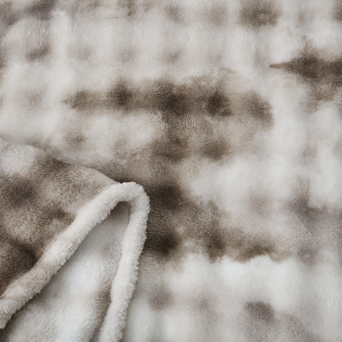 91家纺网 家纺一手货源 找家纺 巴木赫 2024新款300克印花泡泡毛毯毯子 大理石纹