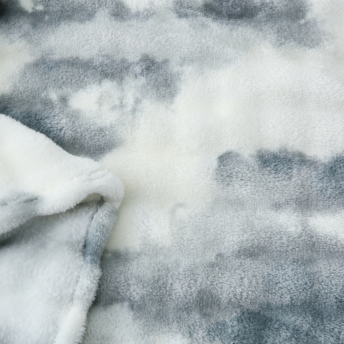 91家纺网 家纺一手货源 找家纺 巴木赫 2024新款300克印花泡泡毛毯毯子 水墨画