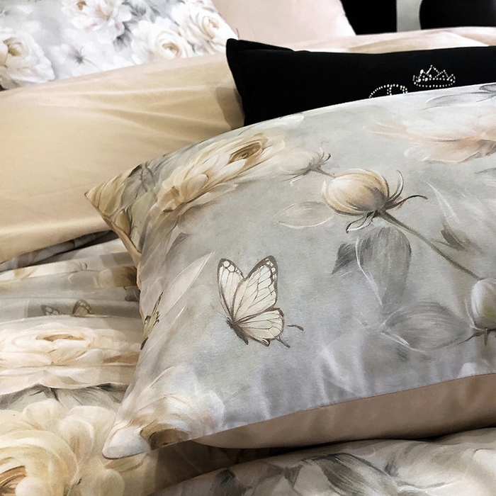 91家纺网 家纺一手货源 找家纺 立奥被业 2024新款全棉高密磨毛数码印花四件套 希雅金