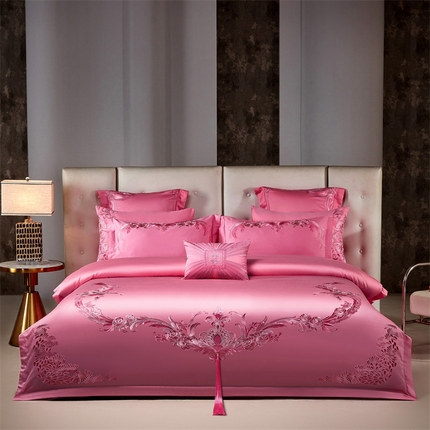 91家纺网 家纺一手货源 找家纺 （总）红番天婚庆 2025新款13372全工艺喷气纯棉婚庆四件套套件