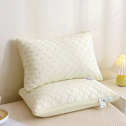 91家纺网 家纺一手货源 找家纺 （总）橘夏家纺 2024新款立体绗绣菱形方格枕枕头枕芯