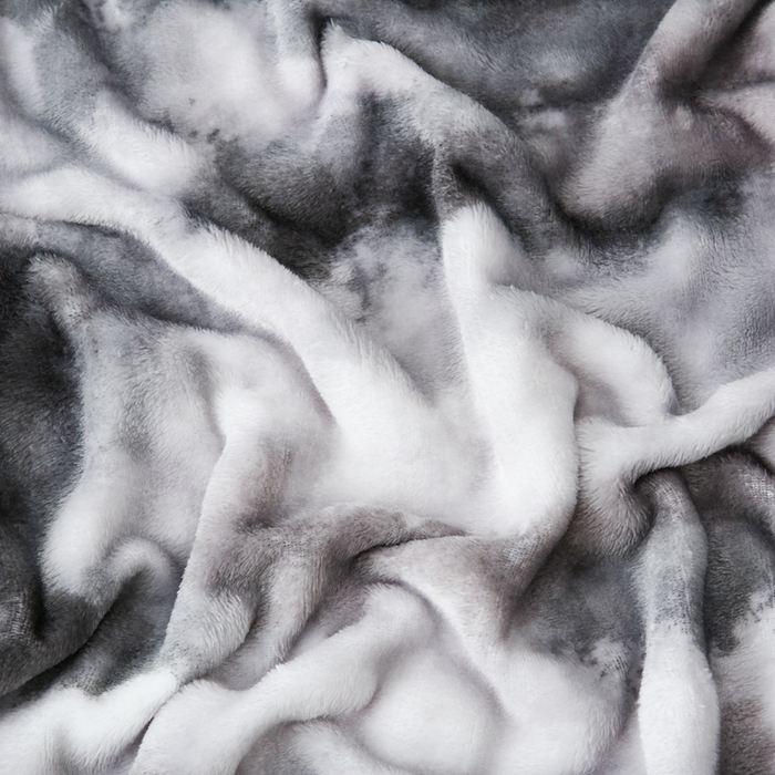 91家纺网 家纺一手货源 找家纺 巴木赫 2024新款300克印花泡泡毛毯毯子 深灰